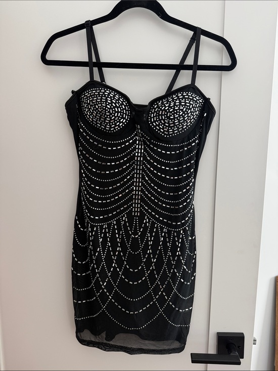 12th Tribe Dresses & Skirts - 12th Tribe Black Mini Dress with Silver Stud Detailing